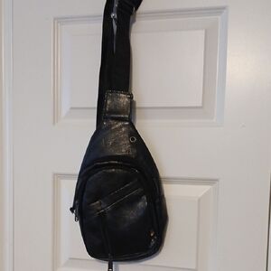 Sleek Black Belt Bag for Men
